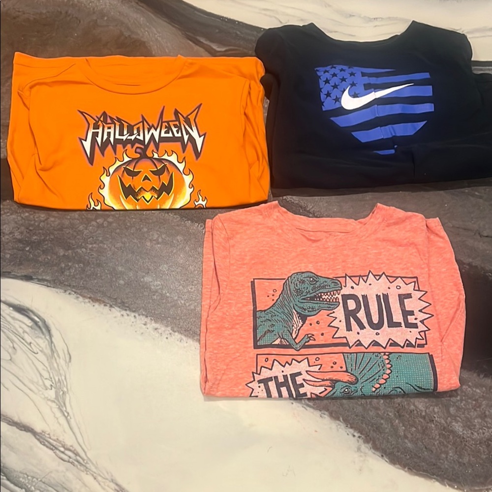 Nike Kids Halloween and Graphic Tees - Orange, Black, Coral